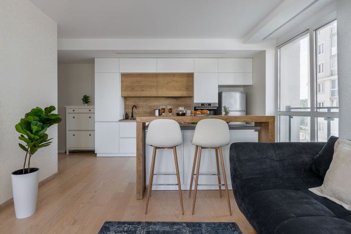 Фото 3: Квартира посуточно — Апартаменты 52 м² в ЖК «Маяк Минска» с видом на Национальную библиотеку