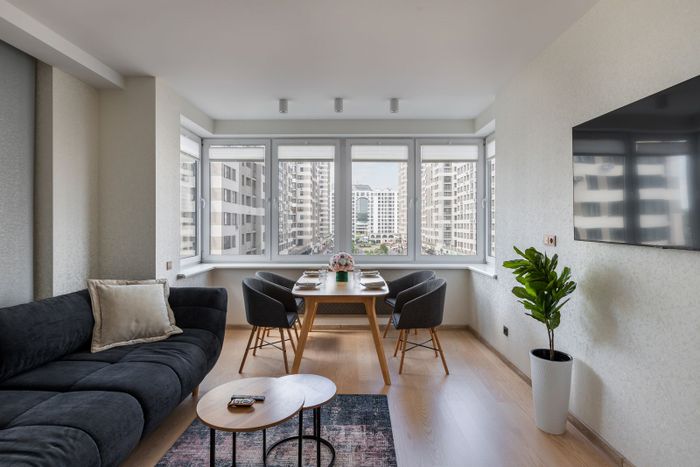 Фото 4: Квартира посуточно — Апартаменты 52 м² в ЖК «Маяк Минска» с видом на Национальную библиотеку