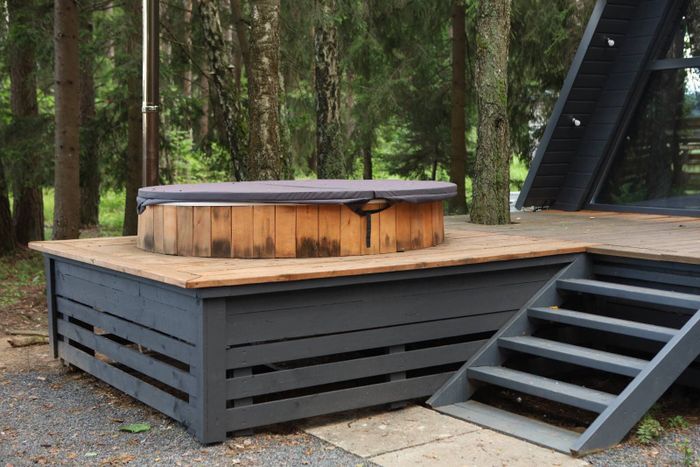 Фото 4: Дом посуточно — Дом A-frame с купелью в Forest City